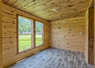 Interior view of one of the rooms of the Blackberry model home at Tatham Mountain Park.