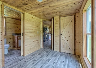 Interior view of one of the rooms of the Blackberry model home at Tatham Mountain Park.