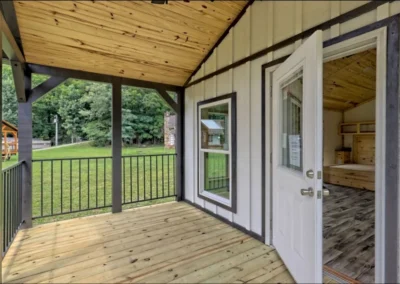 Front porch of the Frontier model home at Tatham Mountain Park.